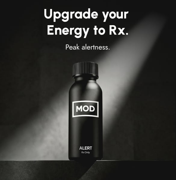 MOD ALERT prescription liquid energy formulated to promote sustained alertness and focus